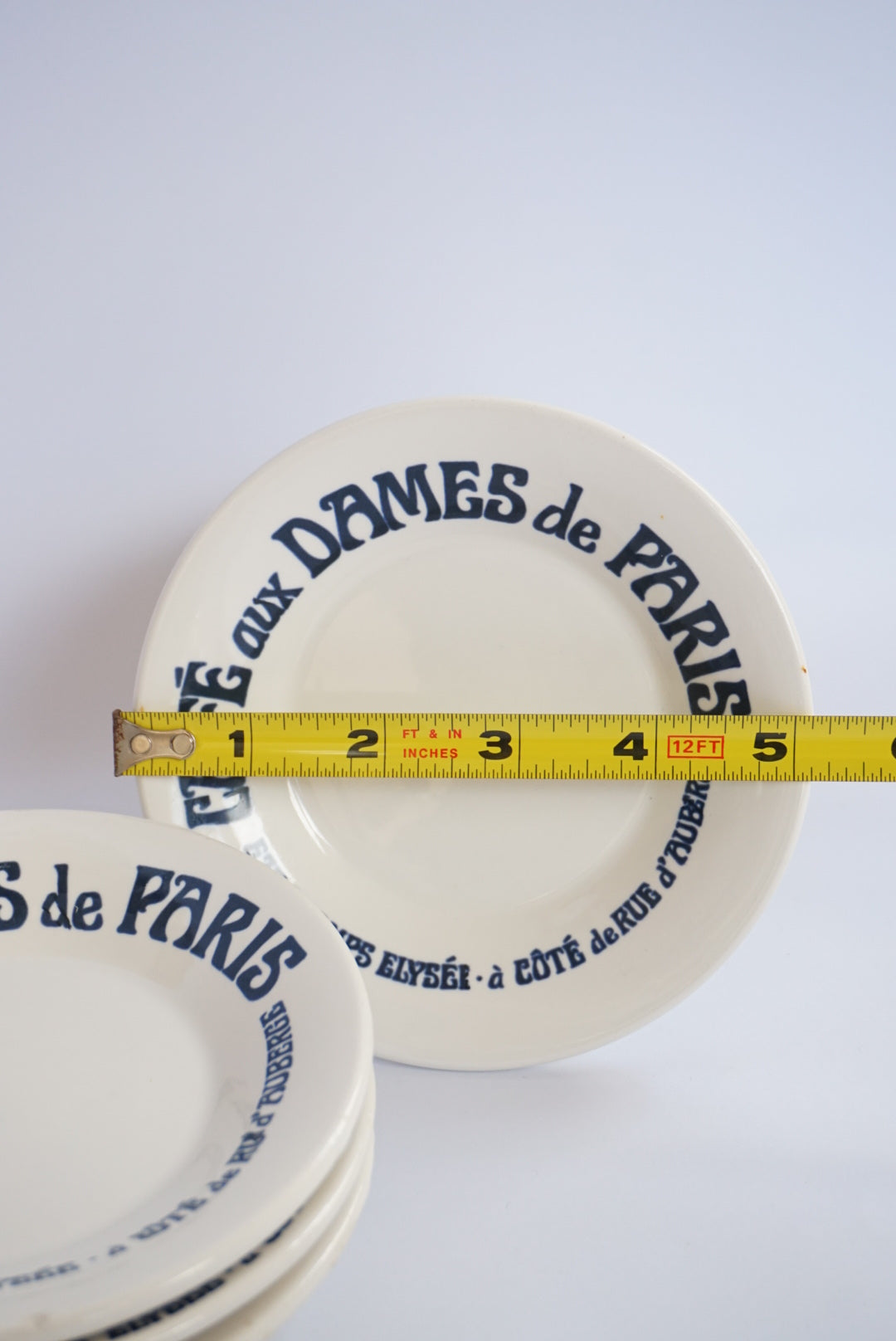 Vtg Howard Kaplan Sigma Cafe Aux Dames De Paris Small Saucer Dish - Set of 4