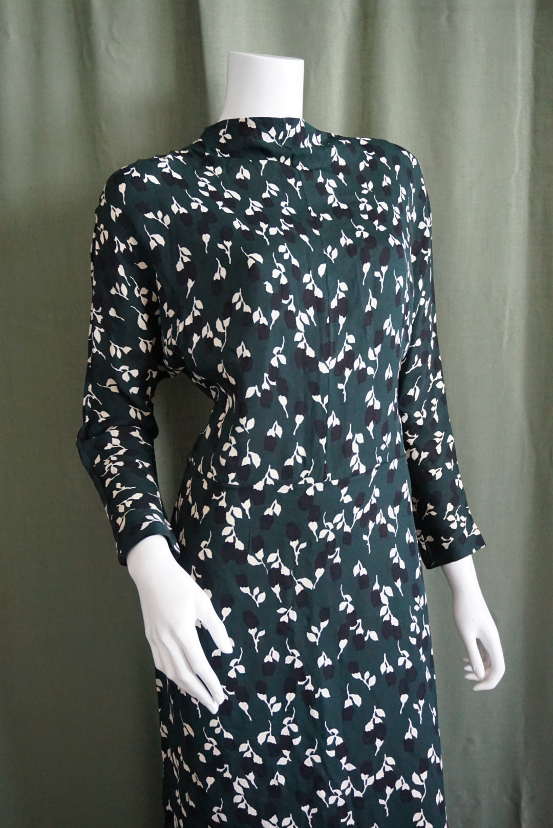 Marni Mock Neck Green Abstract Floral Maxi Dress - Size 42