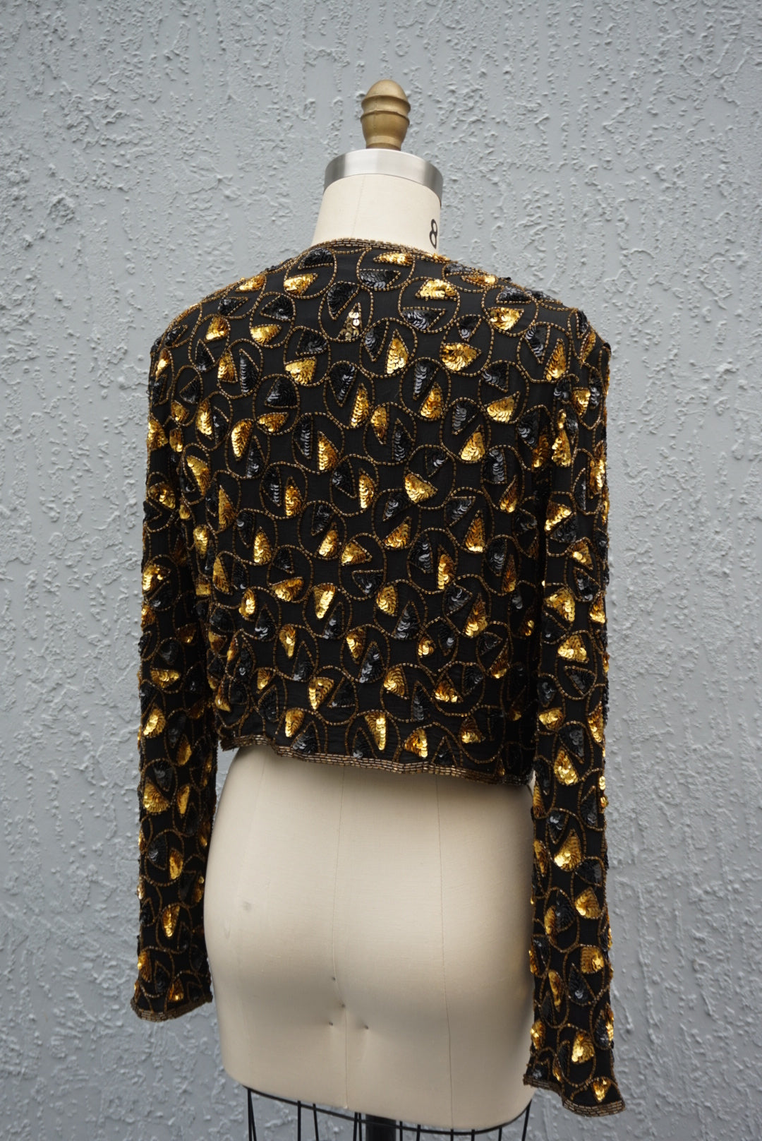 'Papelle" Vintage Sequin Bolero - Size Large