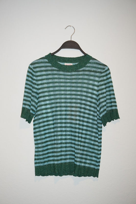 "Gorman" Striped Shimmer "All Aligned" Knit Top NWT - Size Medium