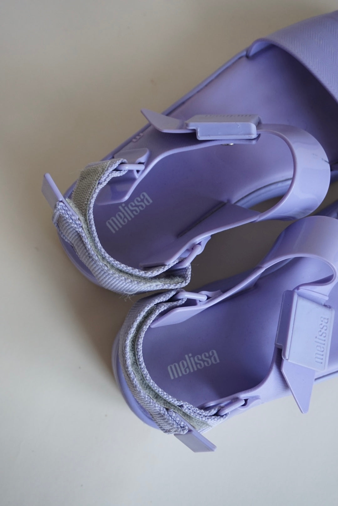 "Melissa" Lavender "Kick Off" Platform Sandals - Size 8