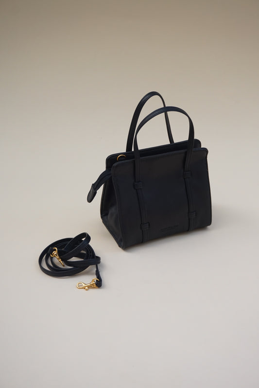 Liz Claiborne Vintage Mini Crossbody Leather Black Bag
