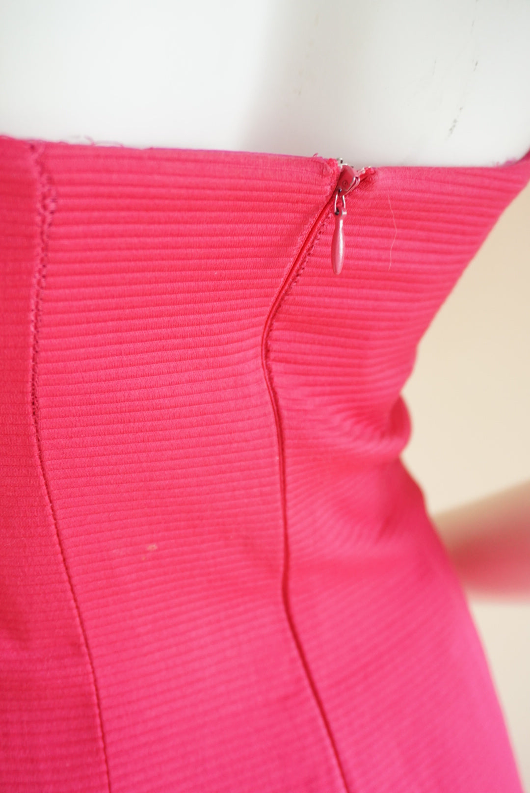 Michael Kors Bergdorf Goodman VTG Strapless Corset Mini Hot Pink Dress - Size S