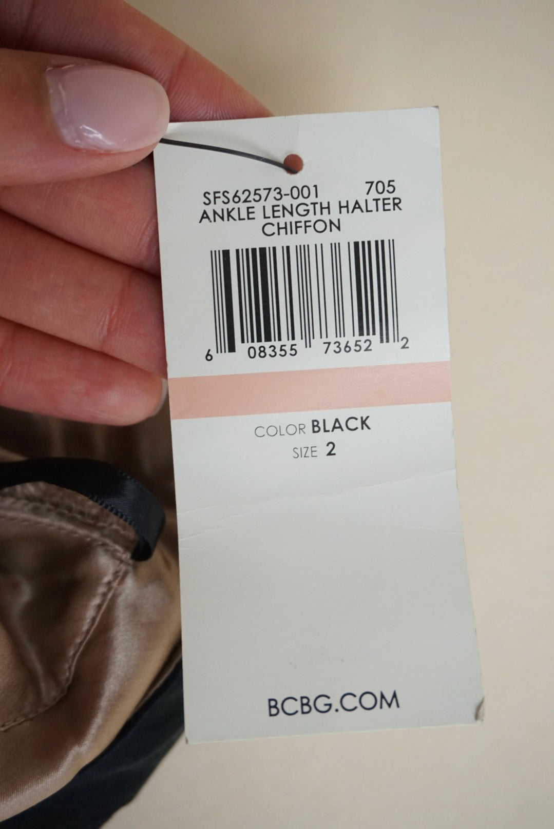 BCBG MAXAZRIA Vintage Black Halter Silk NWT Whimsy Gown - Size 2