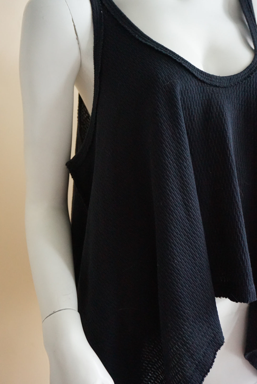 Free People Cotton Asymmetrical Textured Tank NWT - Size XS