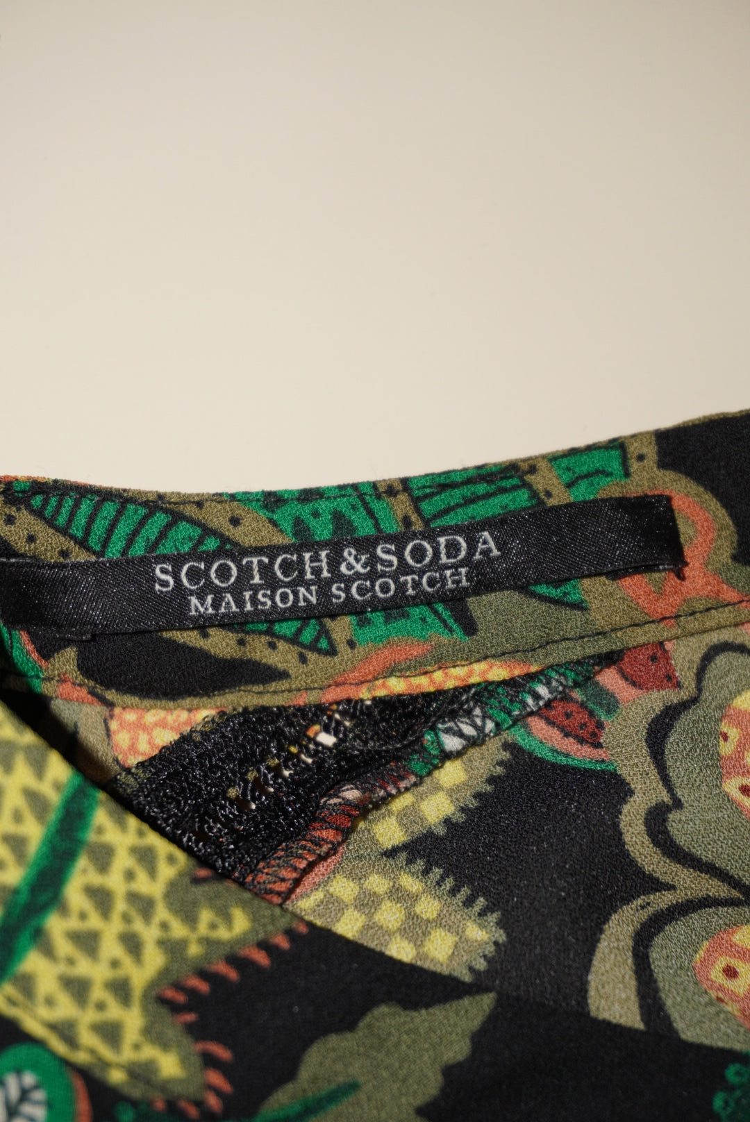 Scotch & Soda Black Multicolour Jungle Print Blouse - Size L
