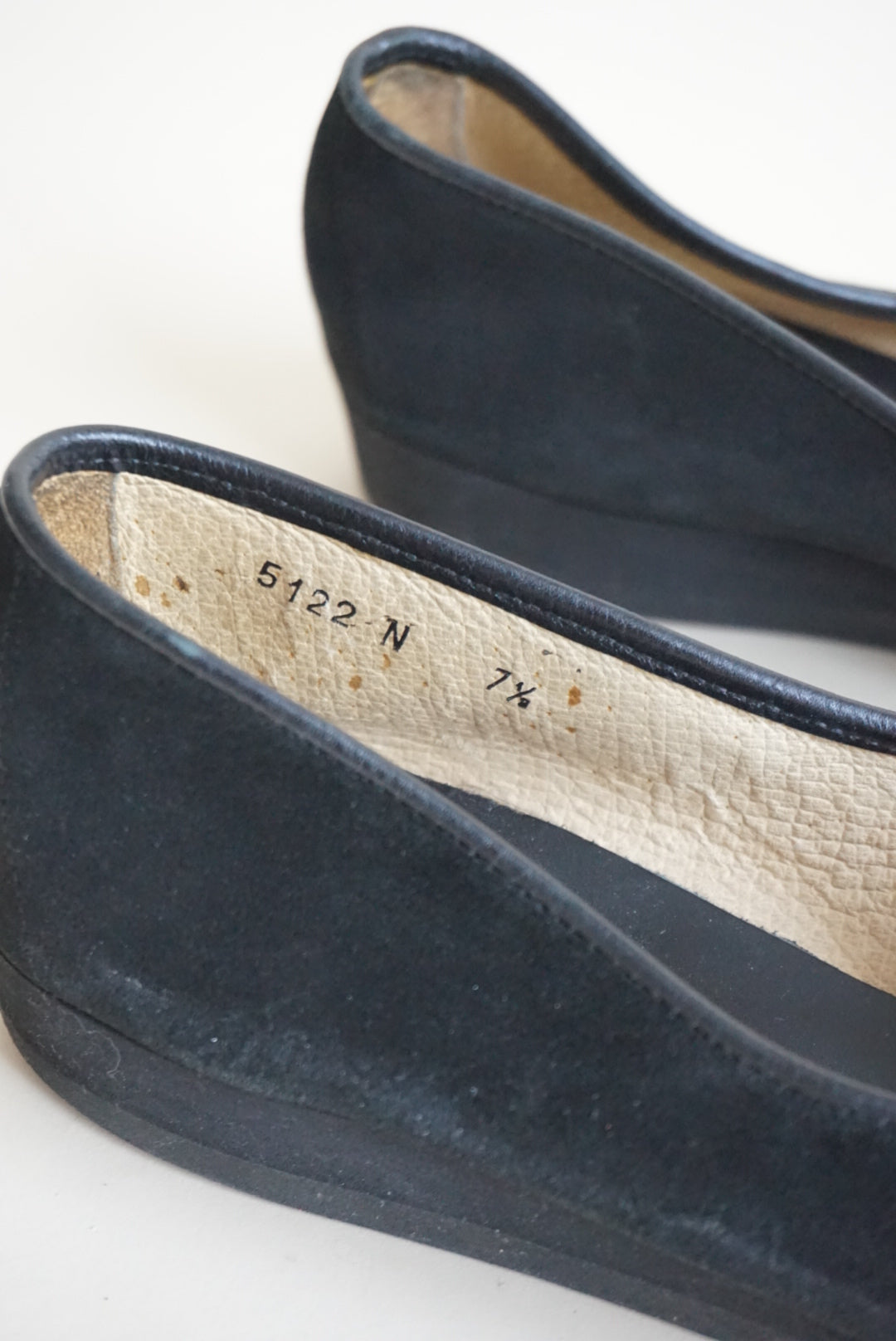 "Belgian Shoes" Suede Black Loafers - Size 7.5