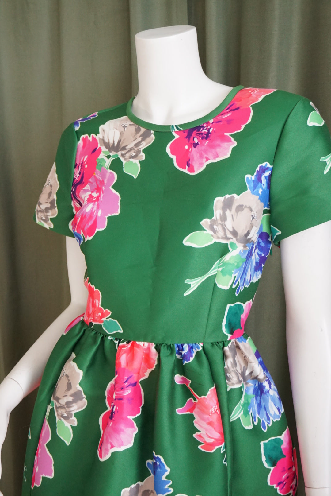 Kate Spade Stelli Fit & Flare Mini Green Floral Party Cocktail Dress - Size 8
