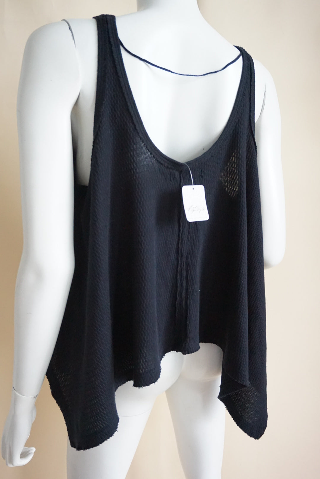 Free People Cotton Asymmetrical Textured Tank NWT - Size XS
