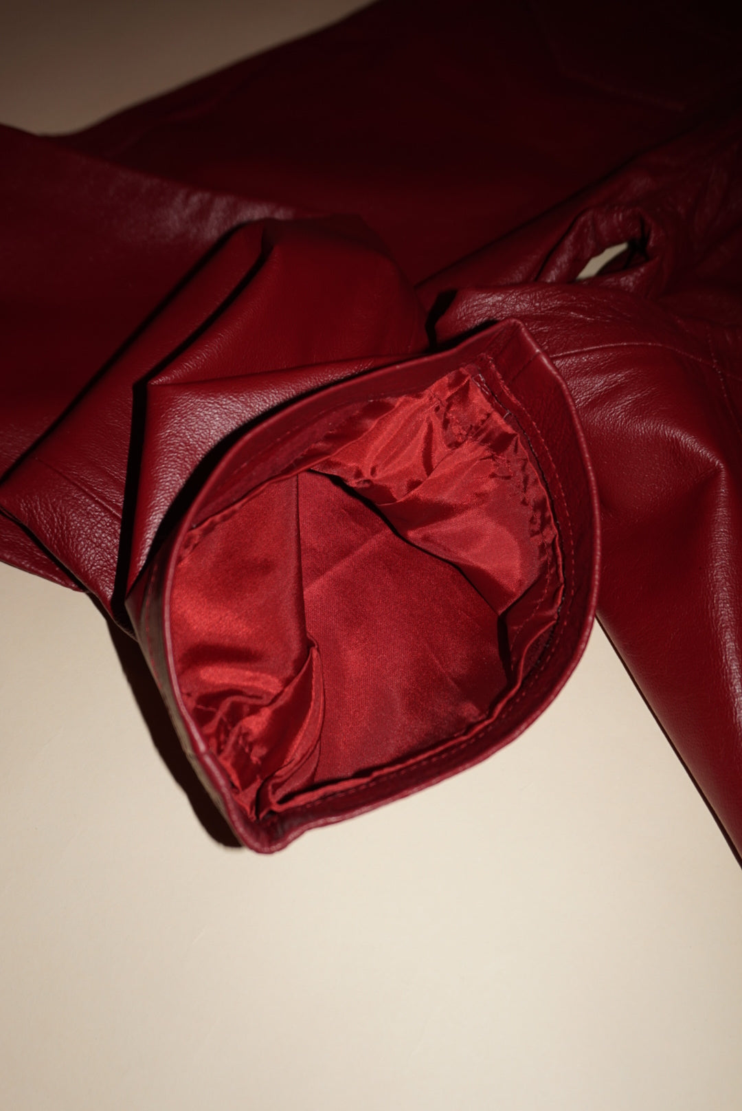 "Newport News Easy Style" Vintage Red Leather Pants NWT - Size 8P