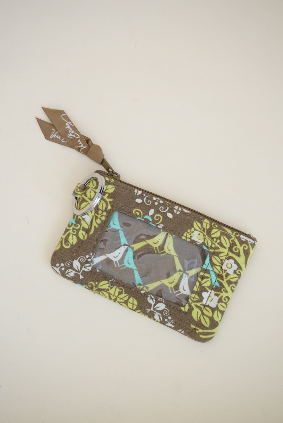 Vera Bradley Sitting in a Tree ID wallet Key Ring Coin Purse Wallet