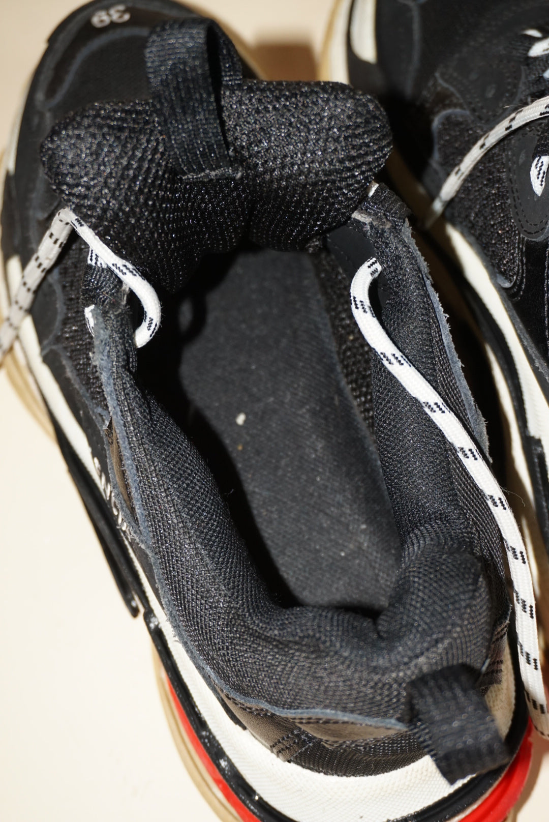 "Balenciaga" Triple S Mesh/ Leather Trainers - Size EU 39