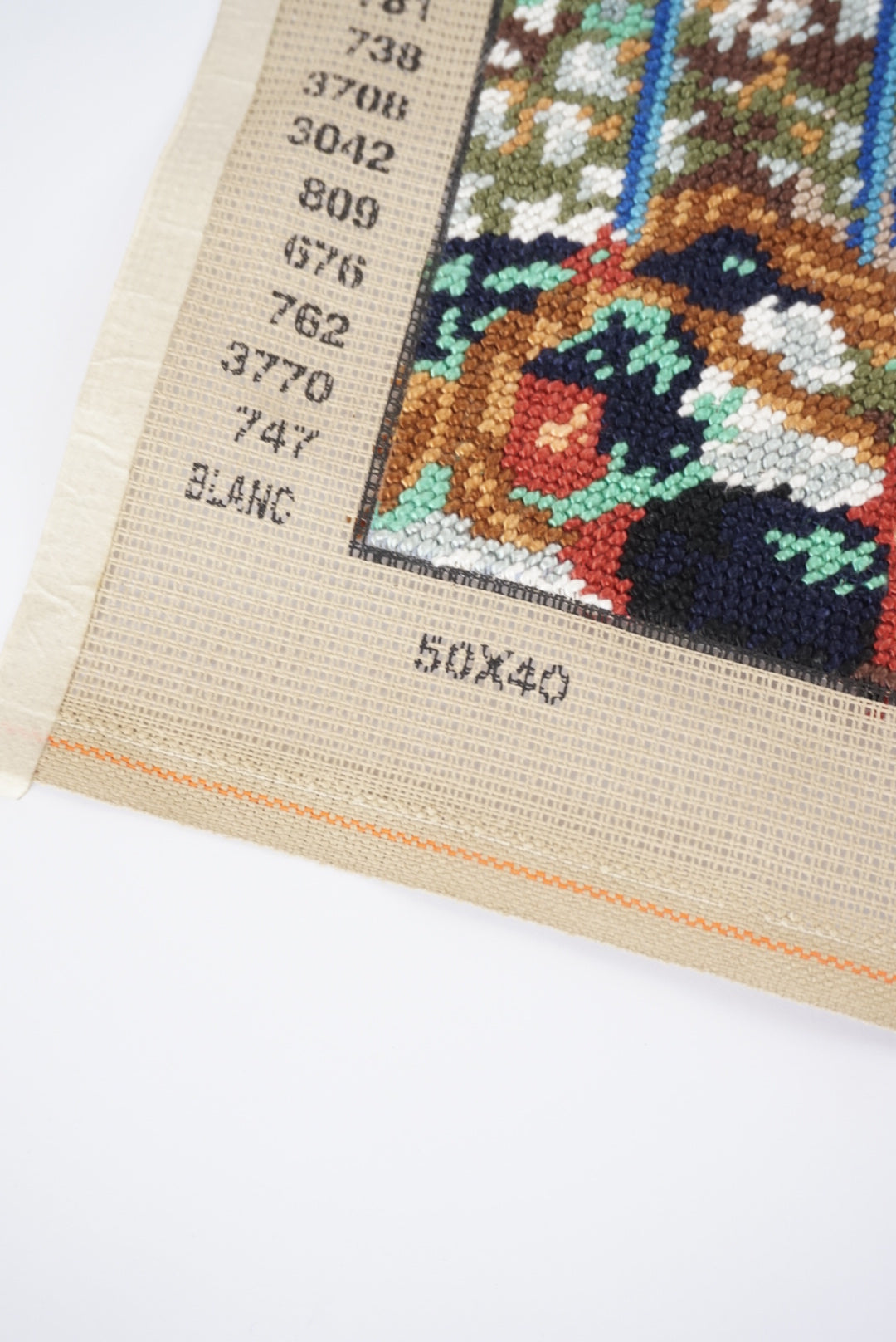 VTG Unframed Needlepoint Lady & Daughter Portrait Renoir Gobelin Collection D'Art 15.5" x 11.5"