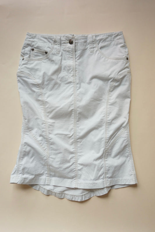 XOXO Y2K Pencil Cotton Contrast Stitching Skirt - Size Small