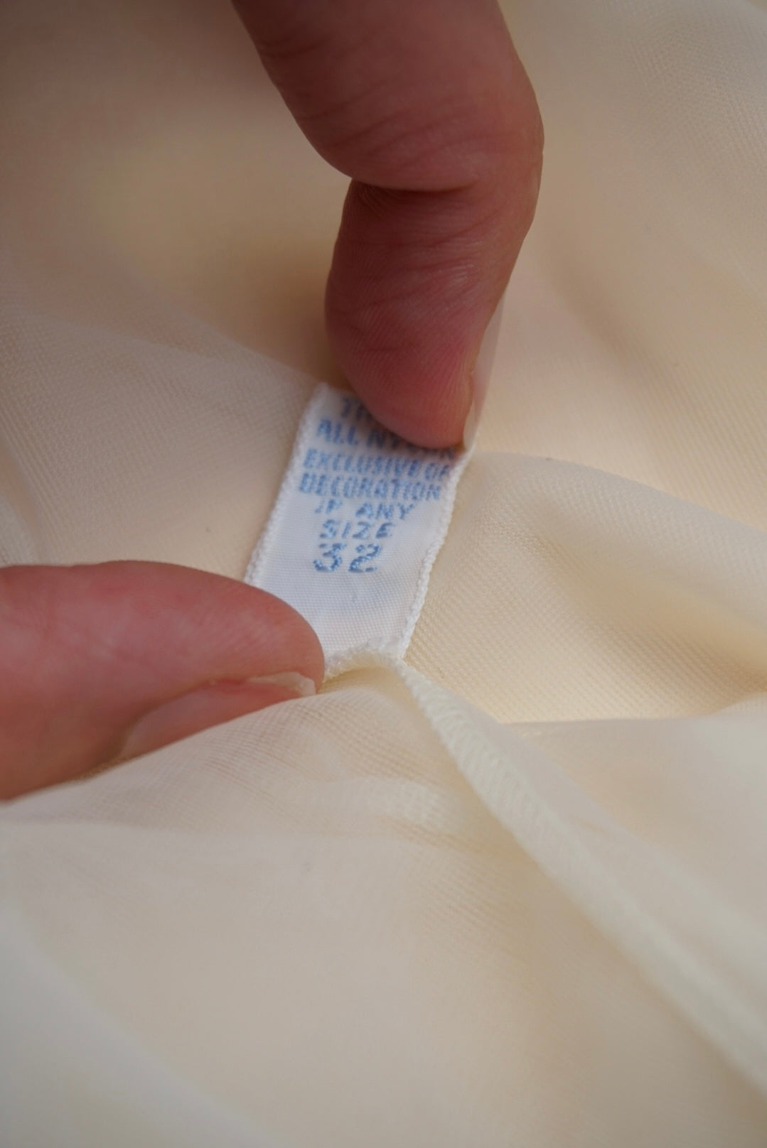 VTG 50's Vanity Fair Babydoll Peignoir Nightgown Sheer Lace Nylon  - Size 32