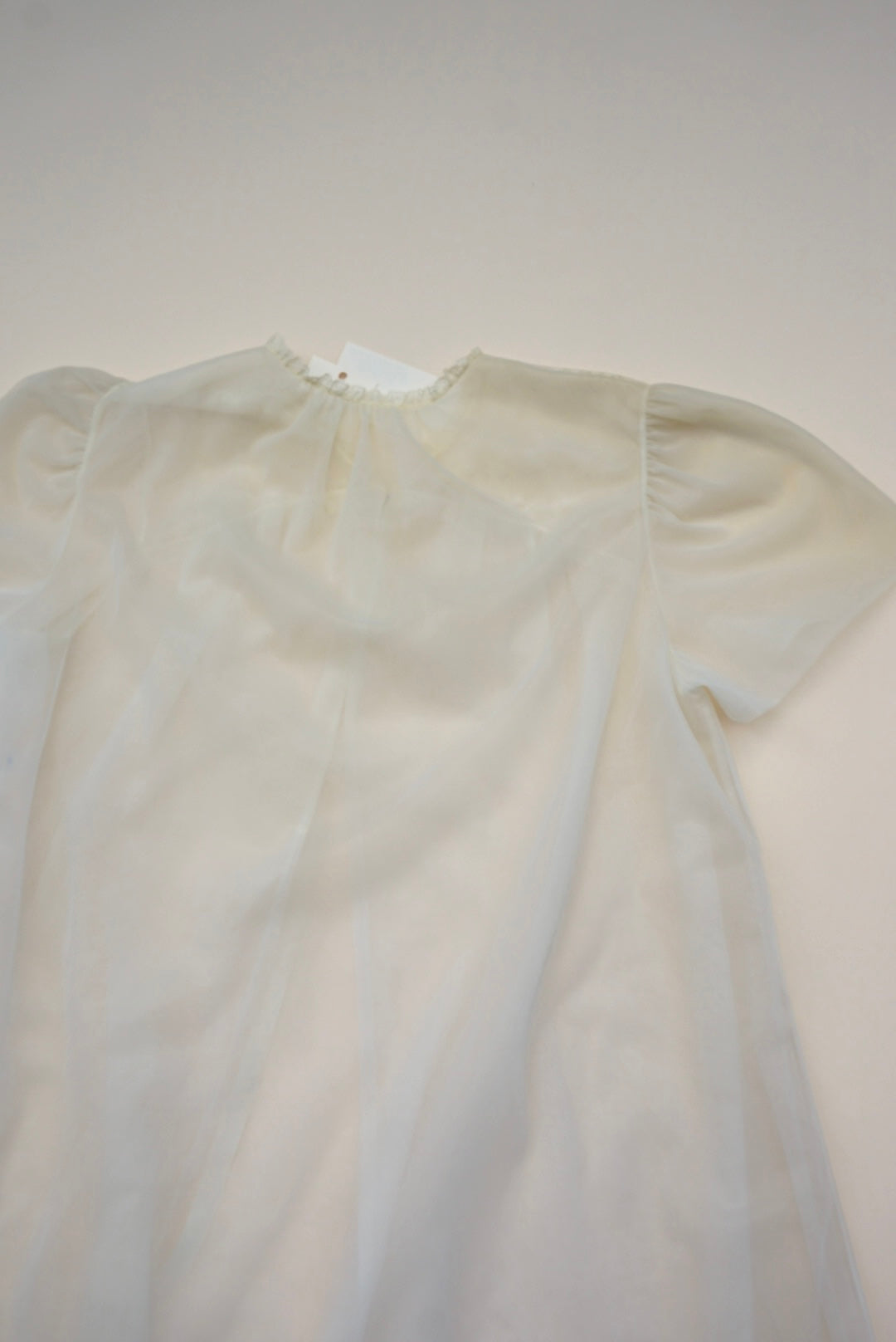 VTG 50's Vanity Fair Babydoll Peignoir Nightgown Sheer Lace Nylon  - Size 32