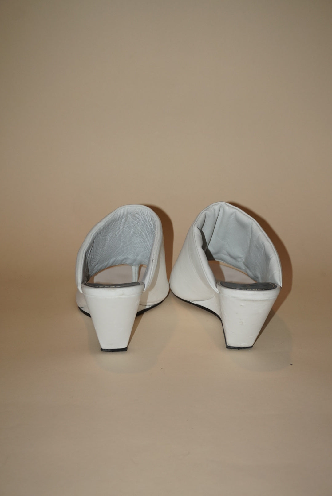 Proenza Schouler White Padded Leather Open Toe Thong Slant Mules - Size 39