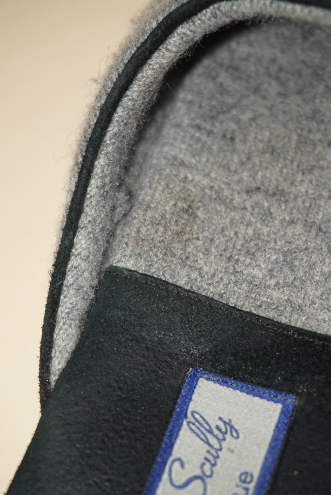 "Scully & Scully" AX417 Grey Italian Cashmere Men's Slippers - Size 11-12