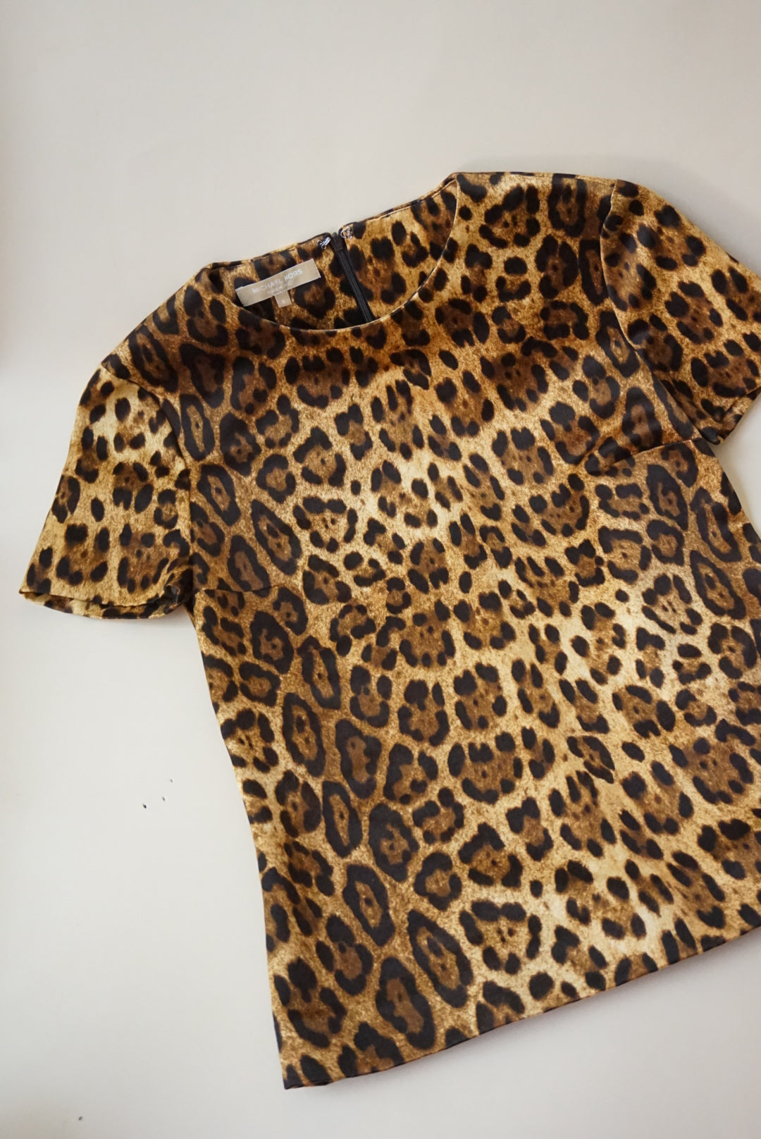 Michael Kors Collection Made in Italy Leopard Cheetah Print Blouse - Size 6