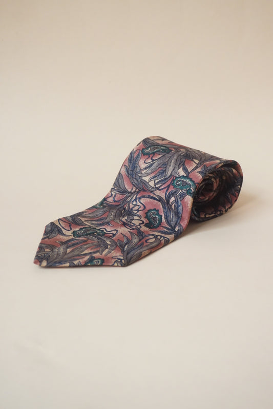 Christian Dior Paisley Floral Silk Vintage Men's Tie