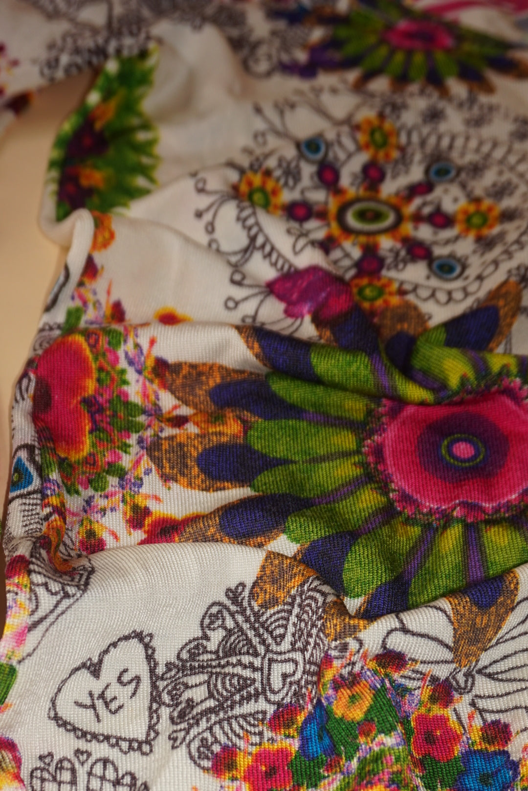 Desigual Belinda Vivid Floral Lightweight Knit Sweater