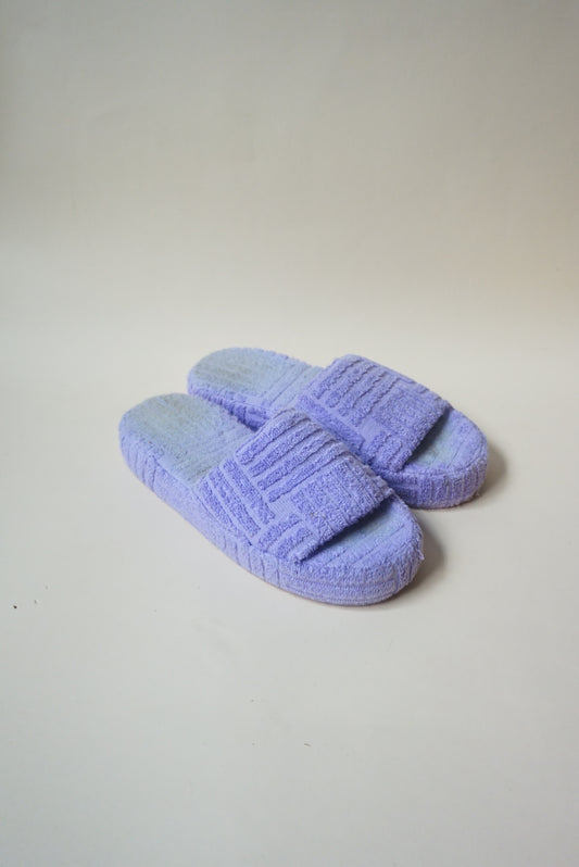 Bottega Veneta Lavender Terry Cloth Resort Sponge Slides - Size 37