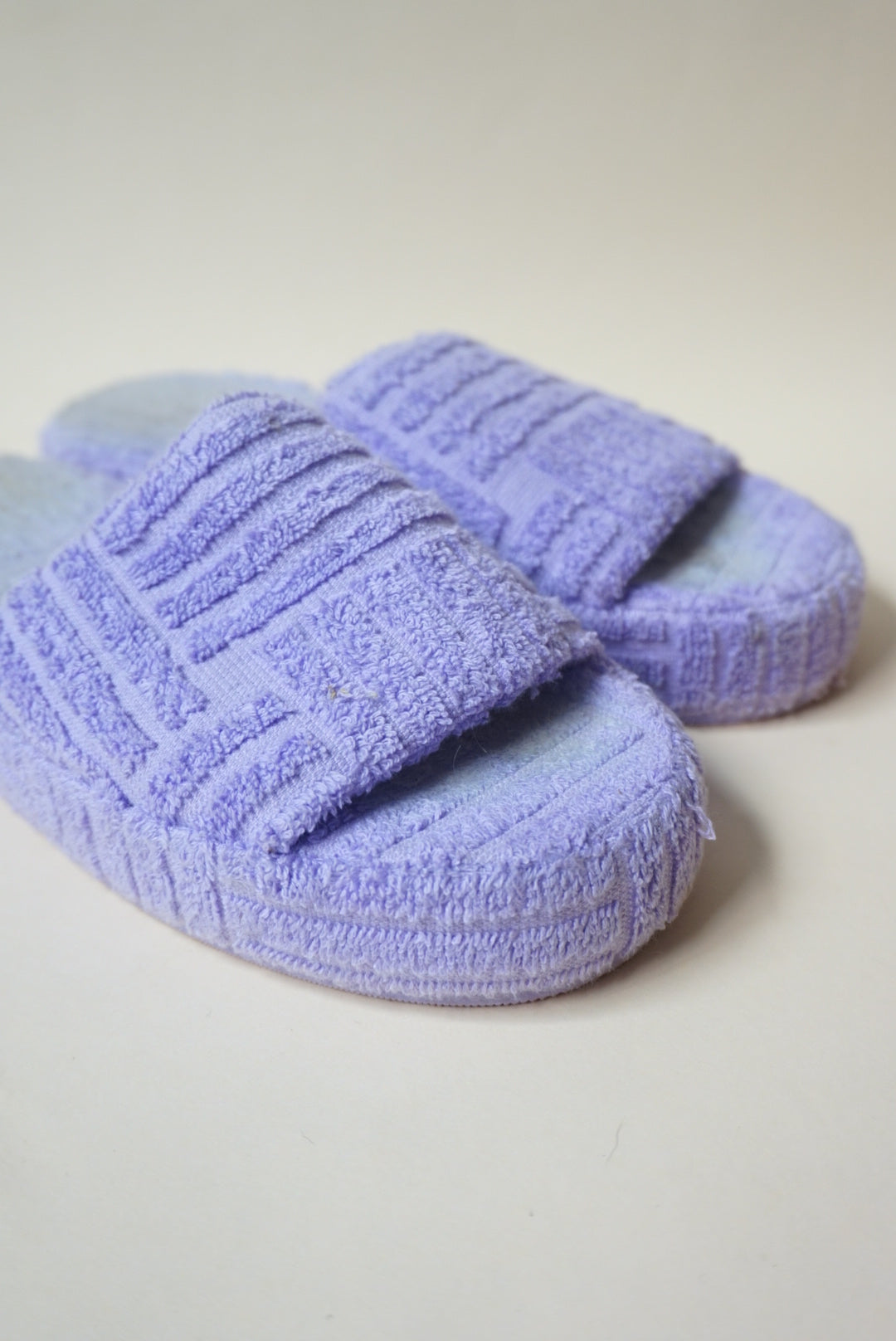 Bottega Veneta Lavender Terry Cloth Resort Sponge Slides - Size 37