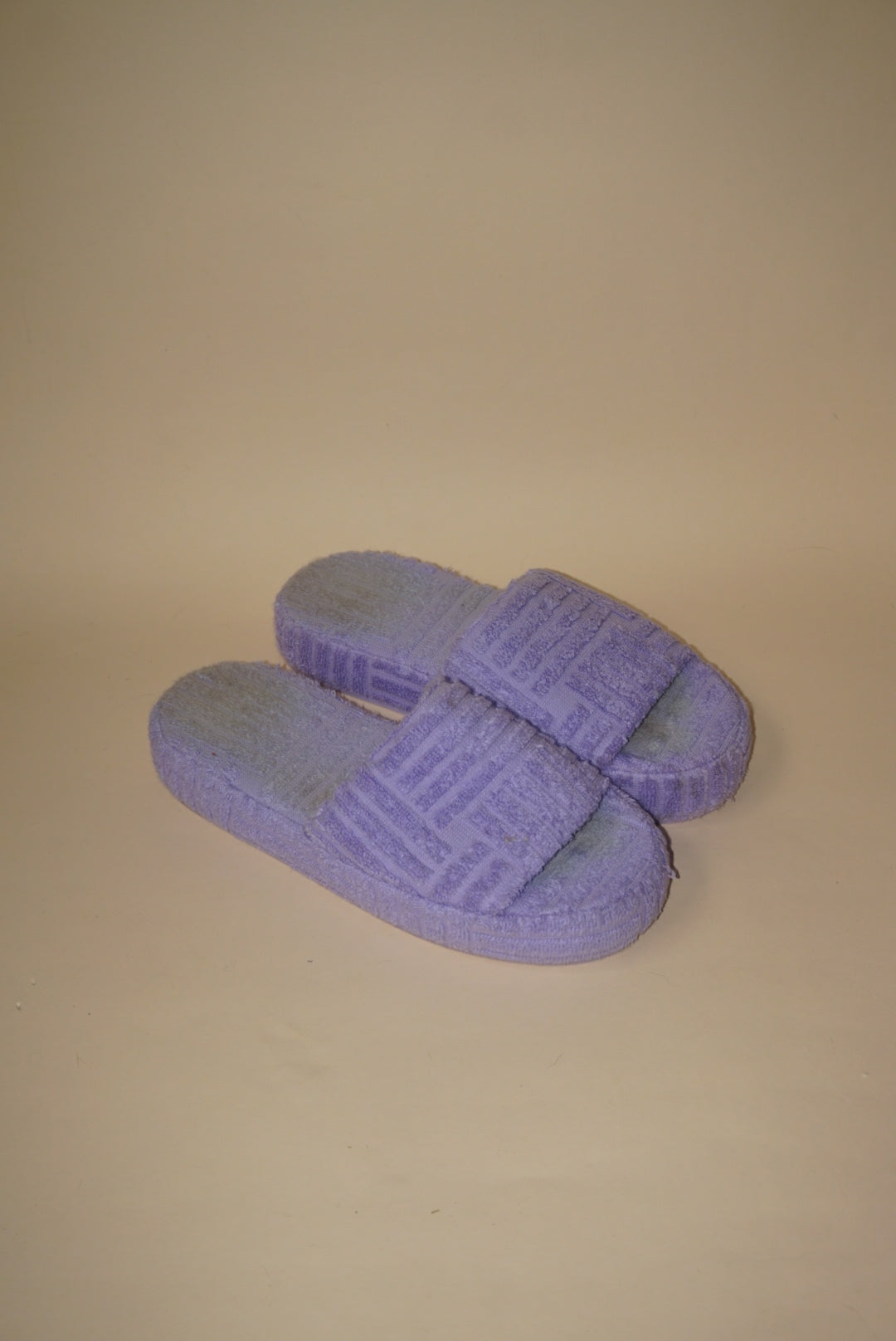 Bottega Veneta Lavender Terry Cloth Resort Sponge Slides - Size 37