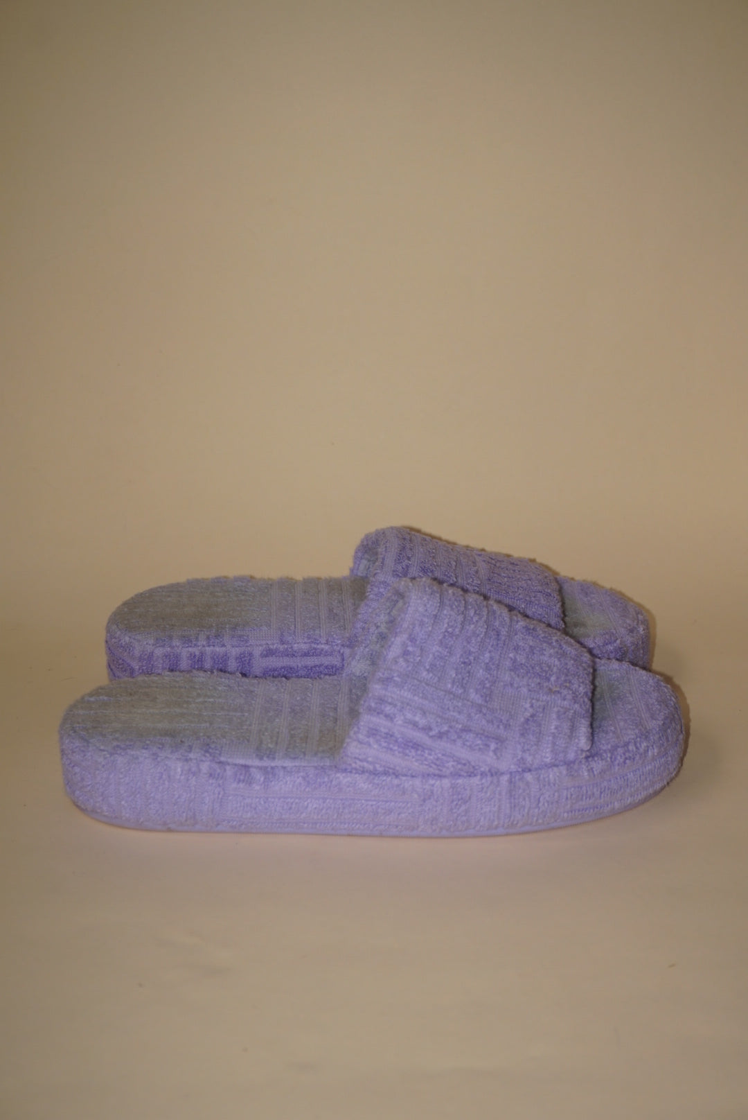 Bottega Veneta Lavender Terry Cloth Resort Sponge Slides - Size 37