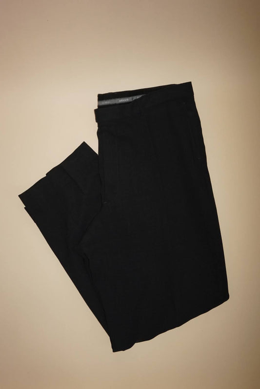 Armani Collezioni Men's Pants Dark Grey Wool Dress Trousers Pleated Cuffed - Size 40 R