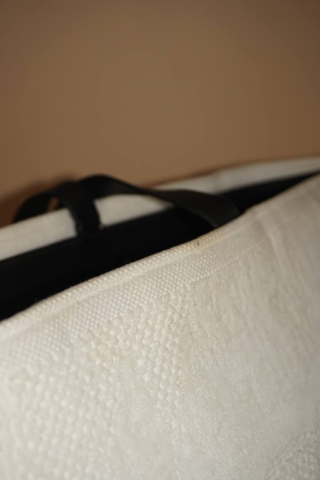 Chanel White Terry Cloth Camellia Flower Beach Tote
