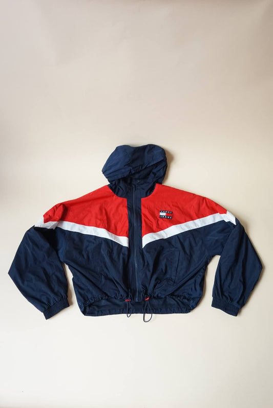 Tommy Hilfiger Cropped Windbreaker USA - Size XL