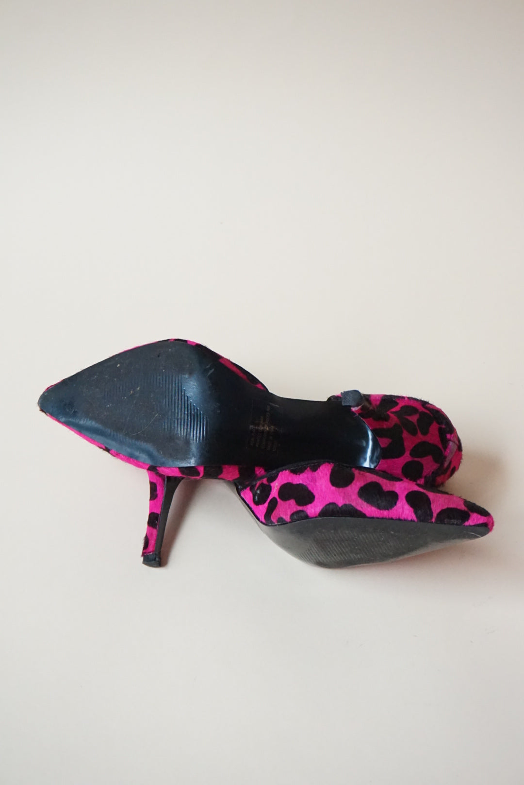 Betsey Johnson Contro Pink Leopard Pony Hair Pumps - Size 8.5