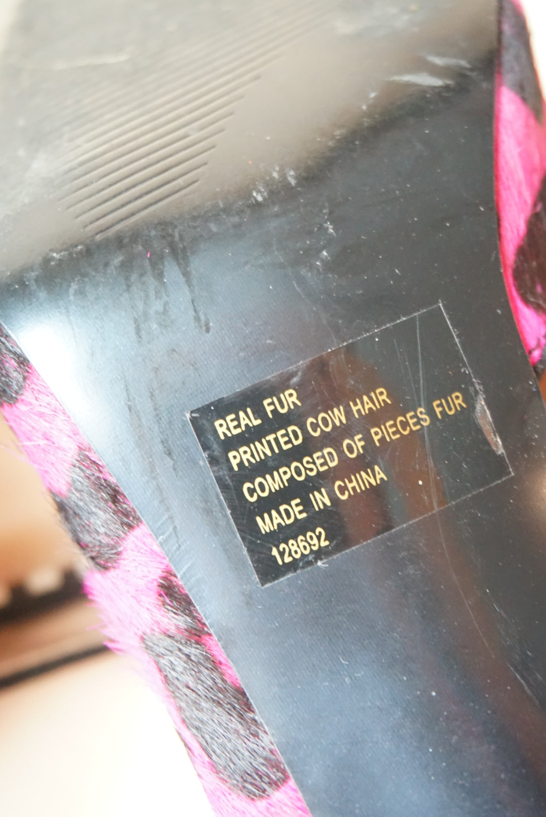 Betsey Johnson Contro Pink Leopard Pony Hair Pumps - Size 8.5