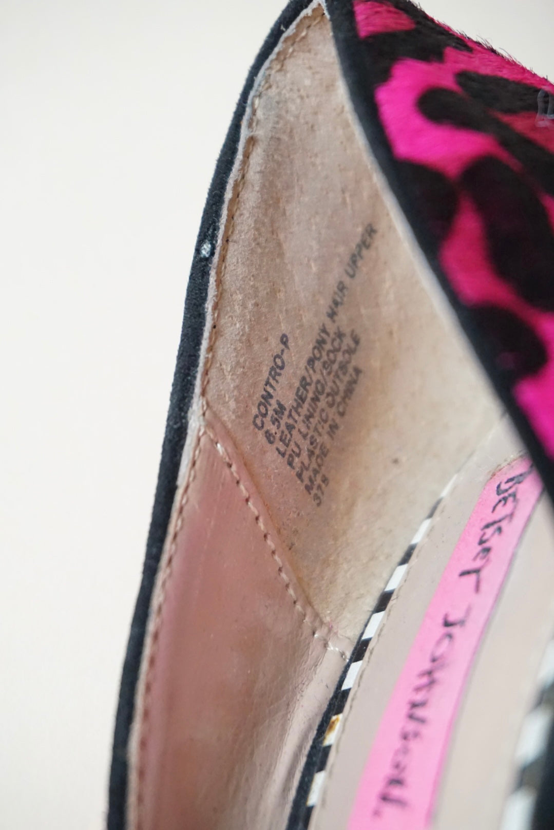 Betsey Johnson Contro Pink Leopard Pony Hair Pumps - Size 8.5