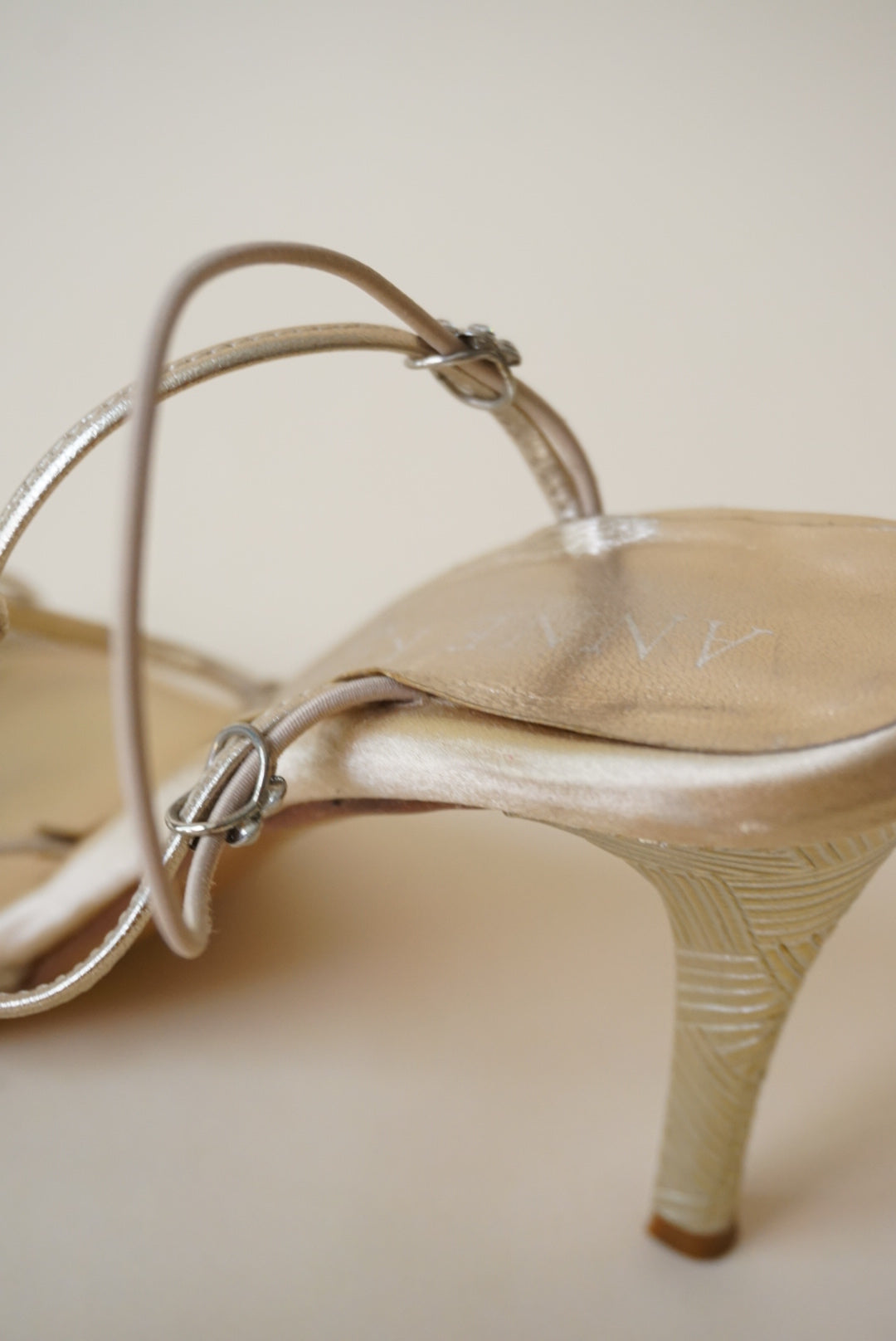 Vintage Anne Klein Collection Sandal Rhinestone Flower Heels - Size 8.5