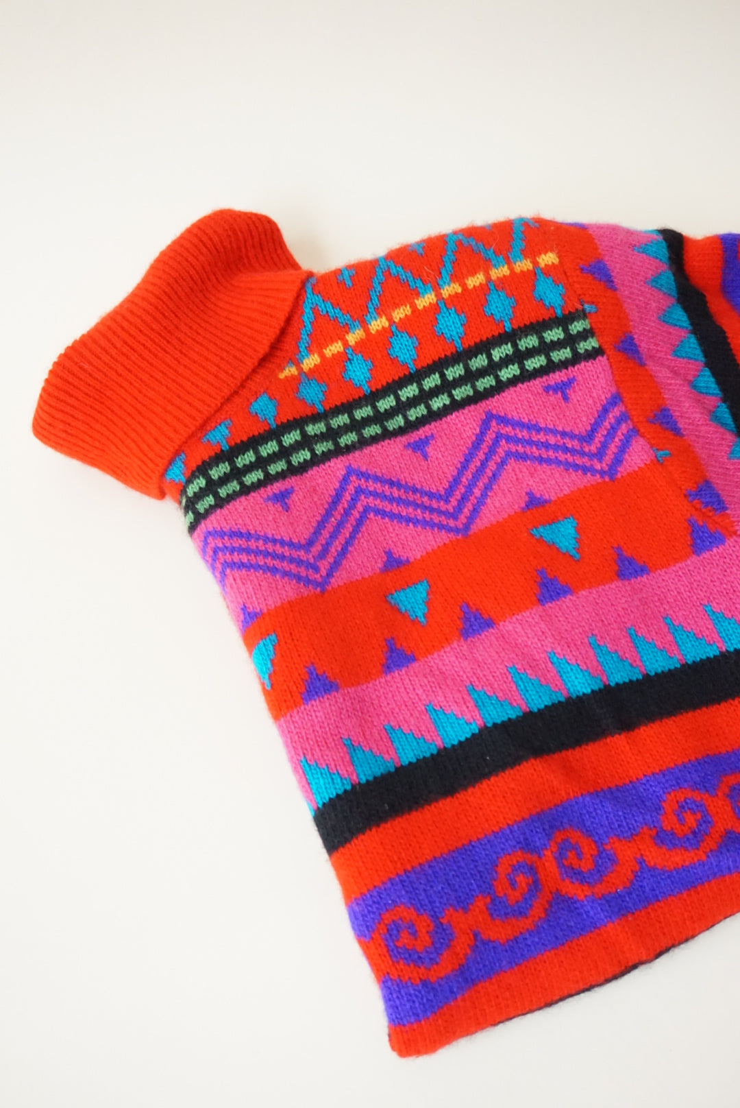 Vintage Neiman Marcus Geometric Cashmere 80's Sweater - Size Small