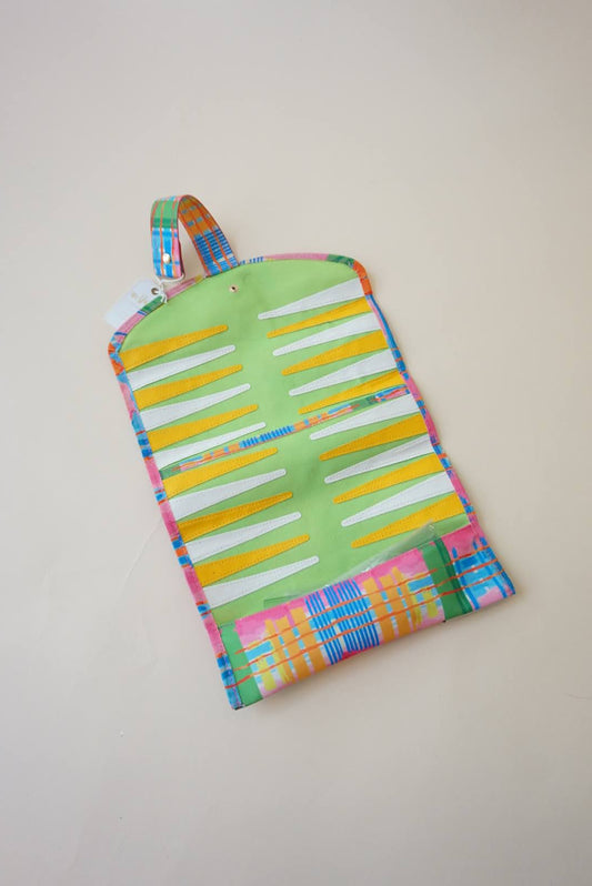 Vera for Anthropologie Plaid Travel Backgammon Game