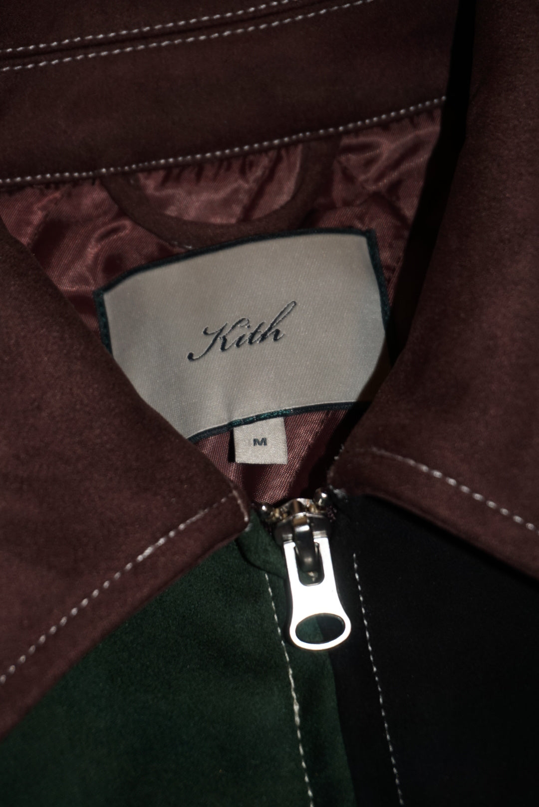 Kith Brisa Patchwork Suede Bomber Jacket - Size Medium