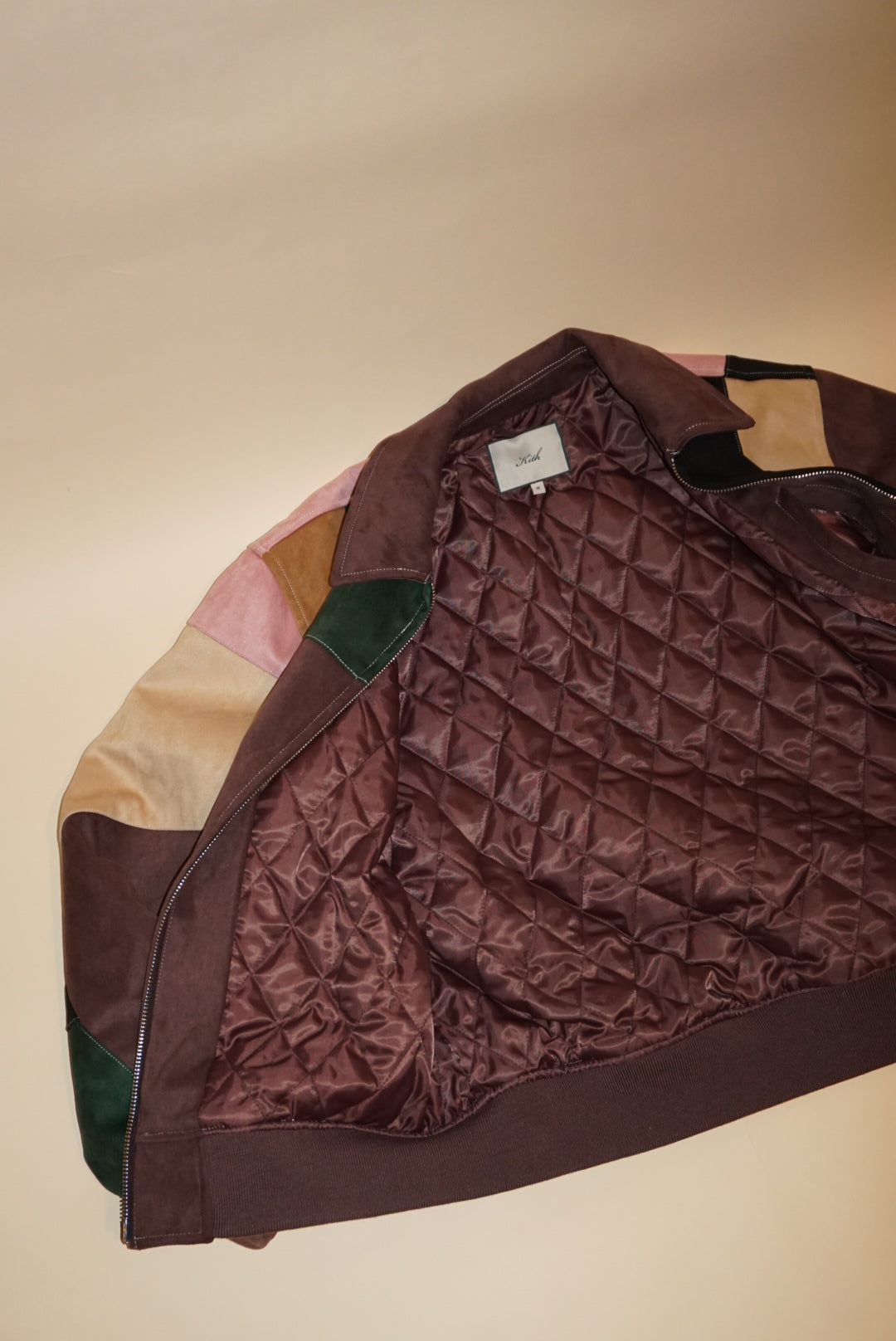 Kith Brisa Patchwork Suede Bomber Jacket - Size Medium