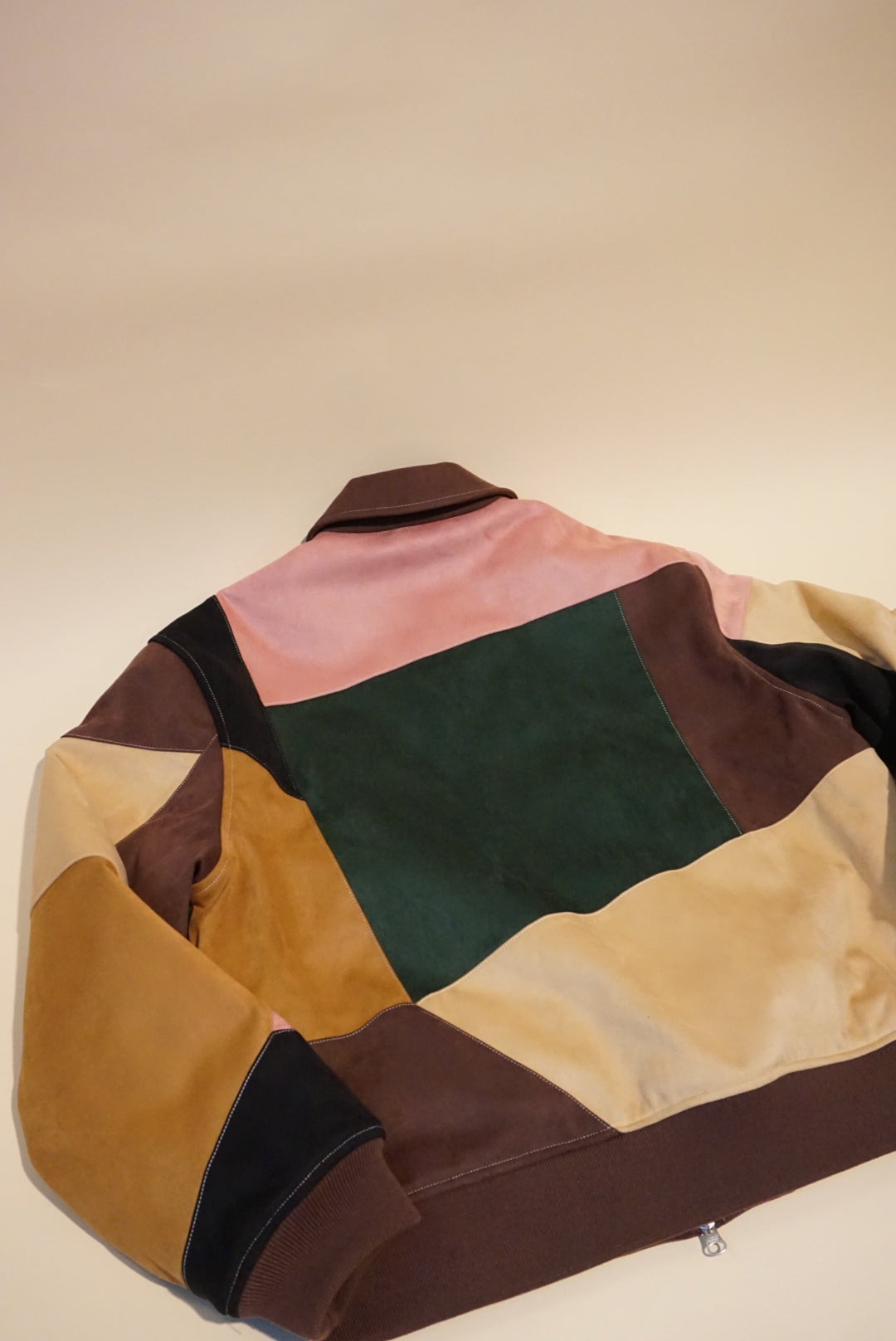 Kith Brisa Patchwork Suede Bomber Jacket - Size Medium