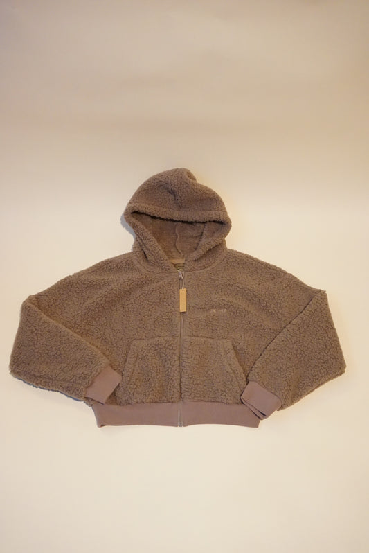 Skims Cozy Teddy Sherpa Full Zip Jacket Desert NWT - Size Medium