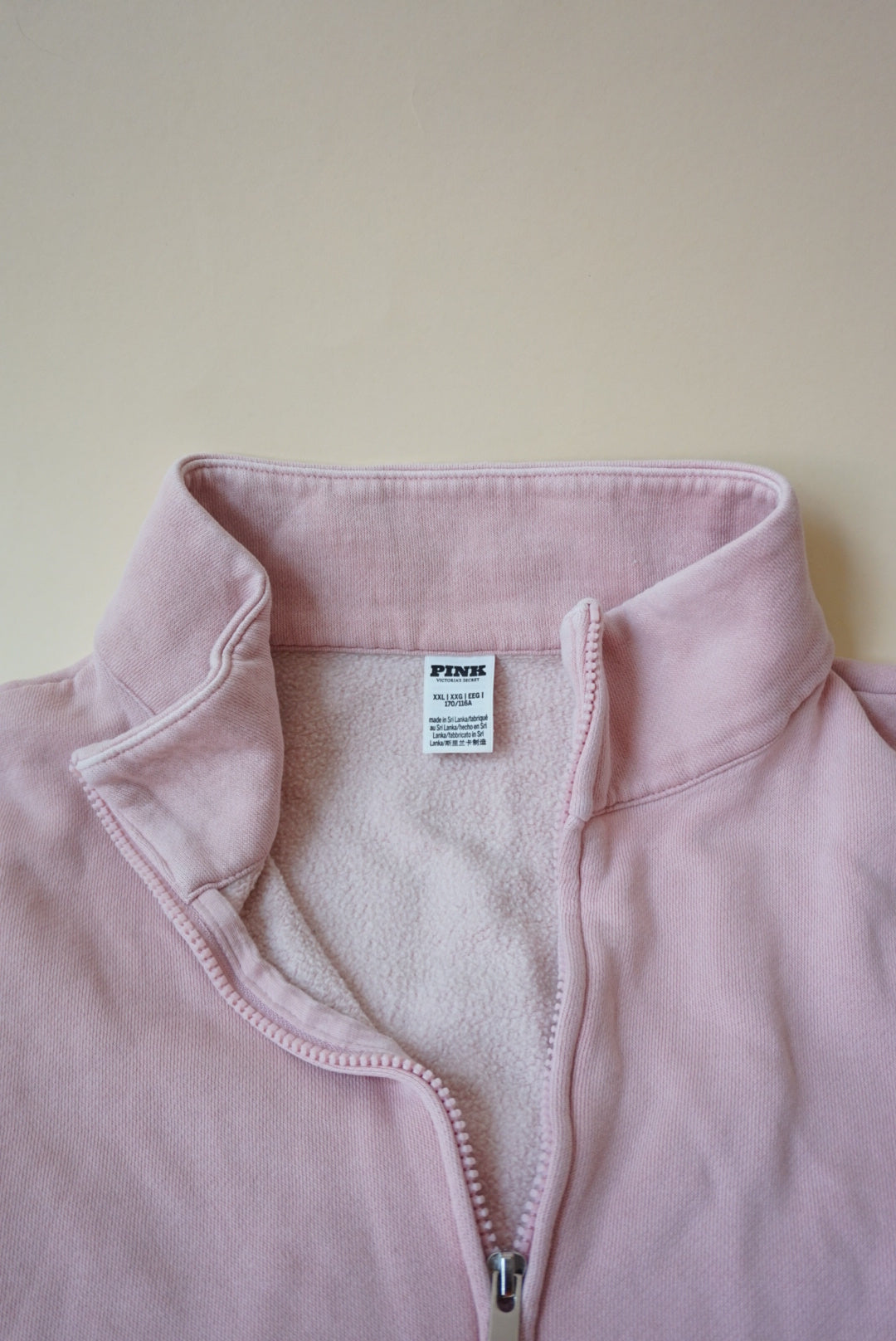 PINK Victoria Secret Full Double Zip Sweater - XXL