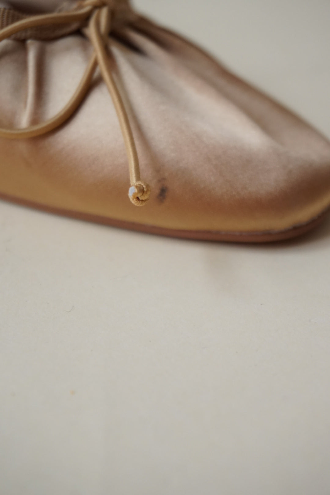 Zara Sateen Ballet Blush Slingback Lace Up Flats - Size 37