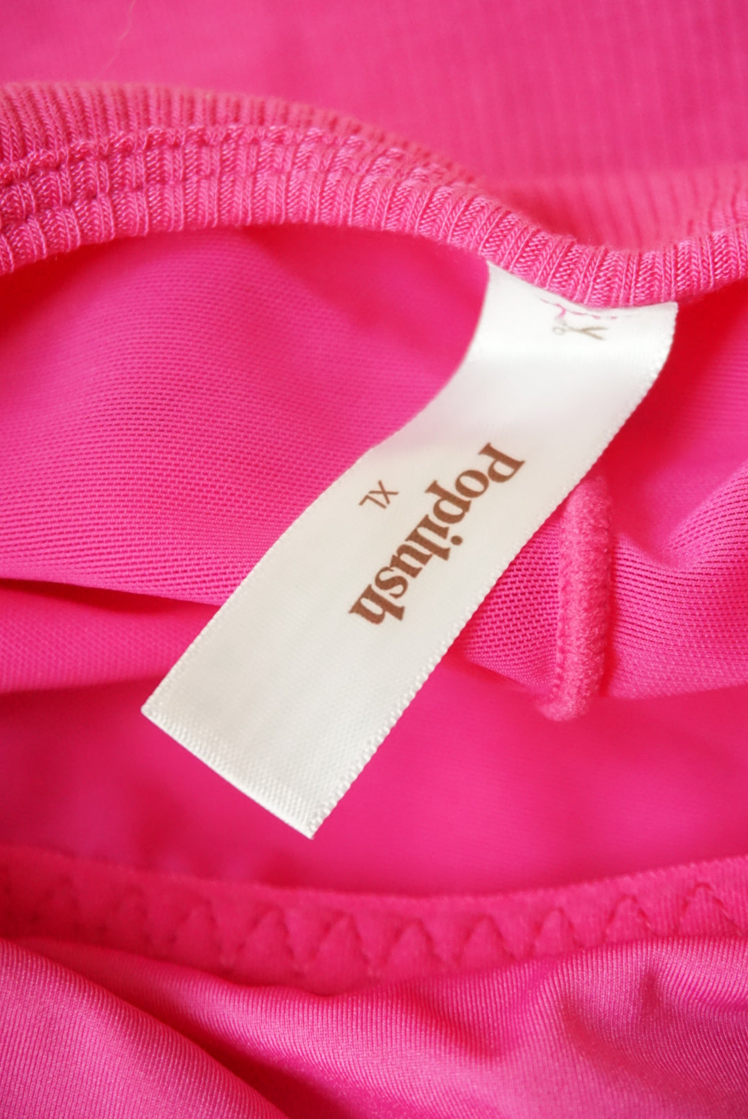 Popilush Pink Ribbed Knit Tank Modal Maxi Built-in Shapewear Dress NWT - Size XL