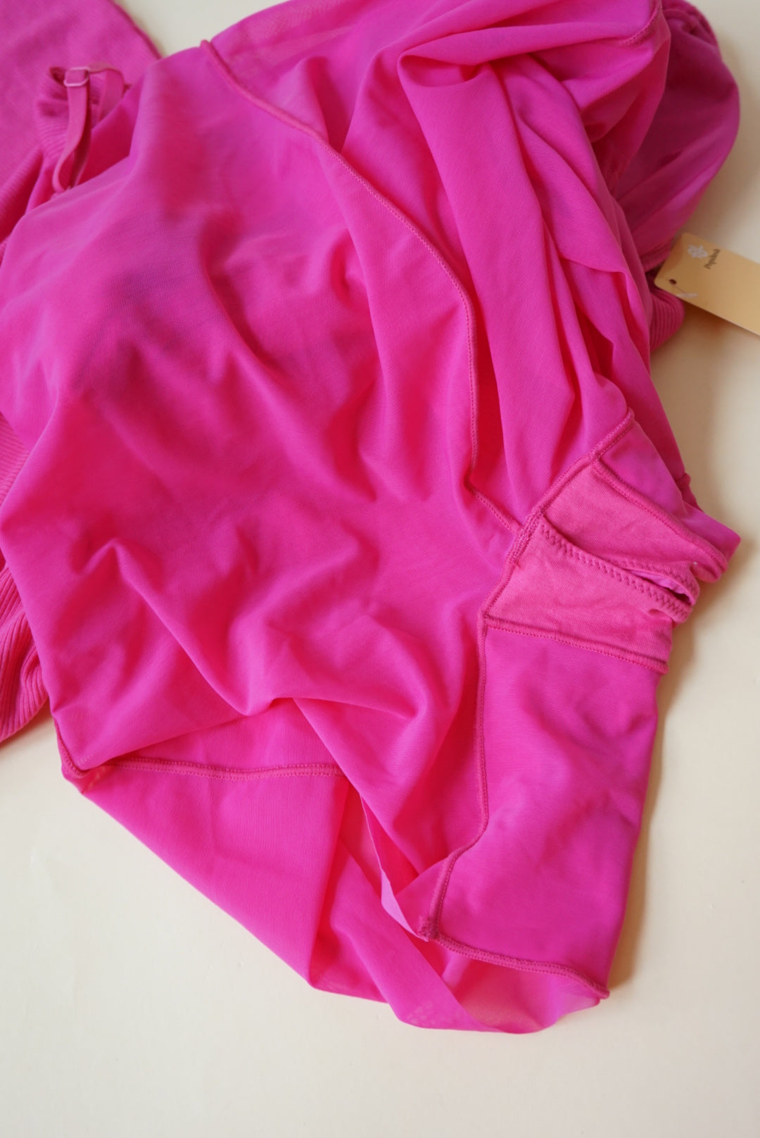 Popilush Pink Ribbed Knit Tank Modal Maxi Built-in Shapewear Dress NWT - Size XL