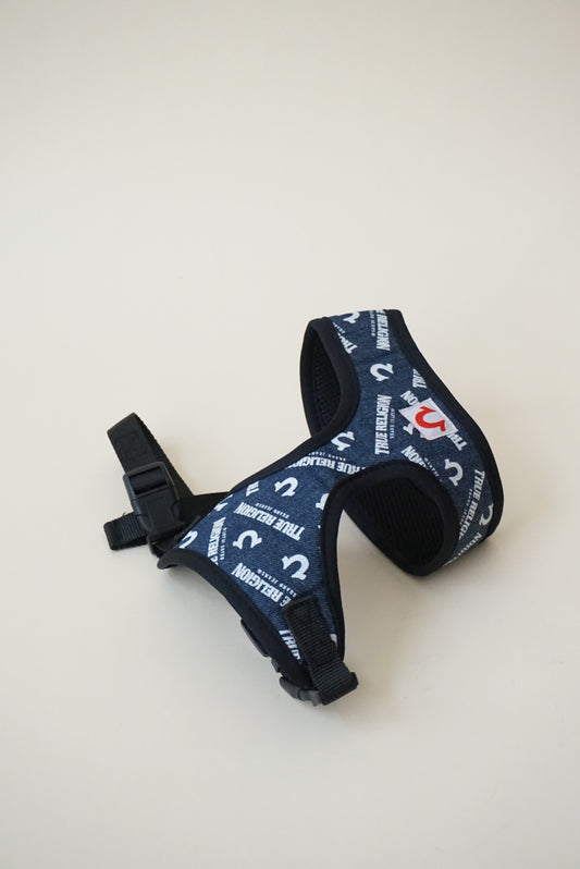 True Religion Denim Dog Harness (No leash) - Size Large