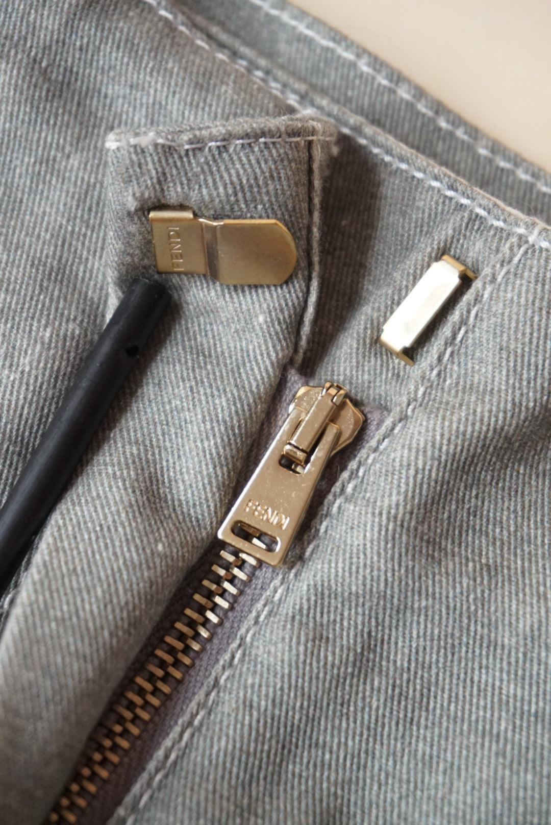 Fendi Sage Green Combi Linen Monogram Shorts - Size 46