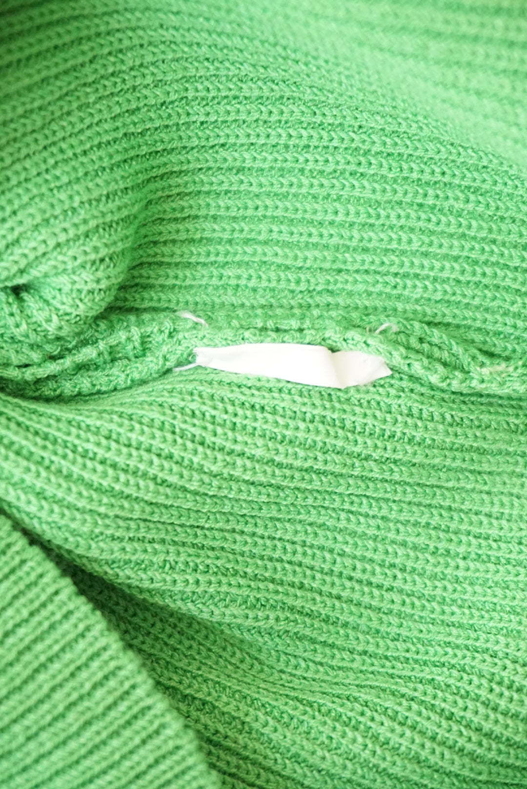 Sfizio Green Ribbed Knit Open Back Top