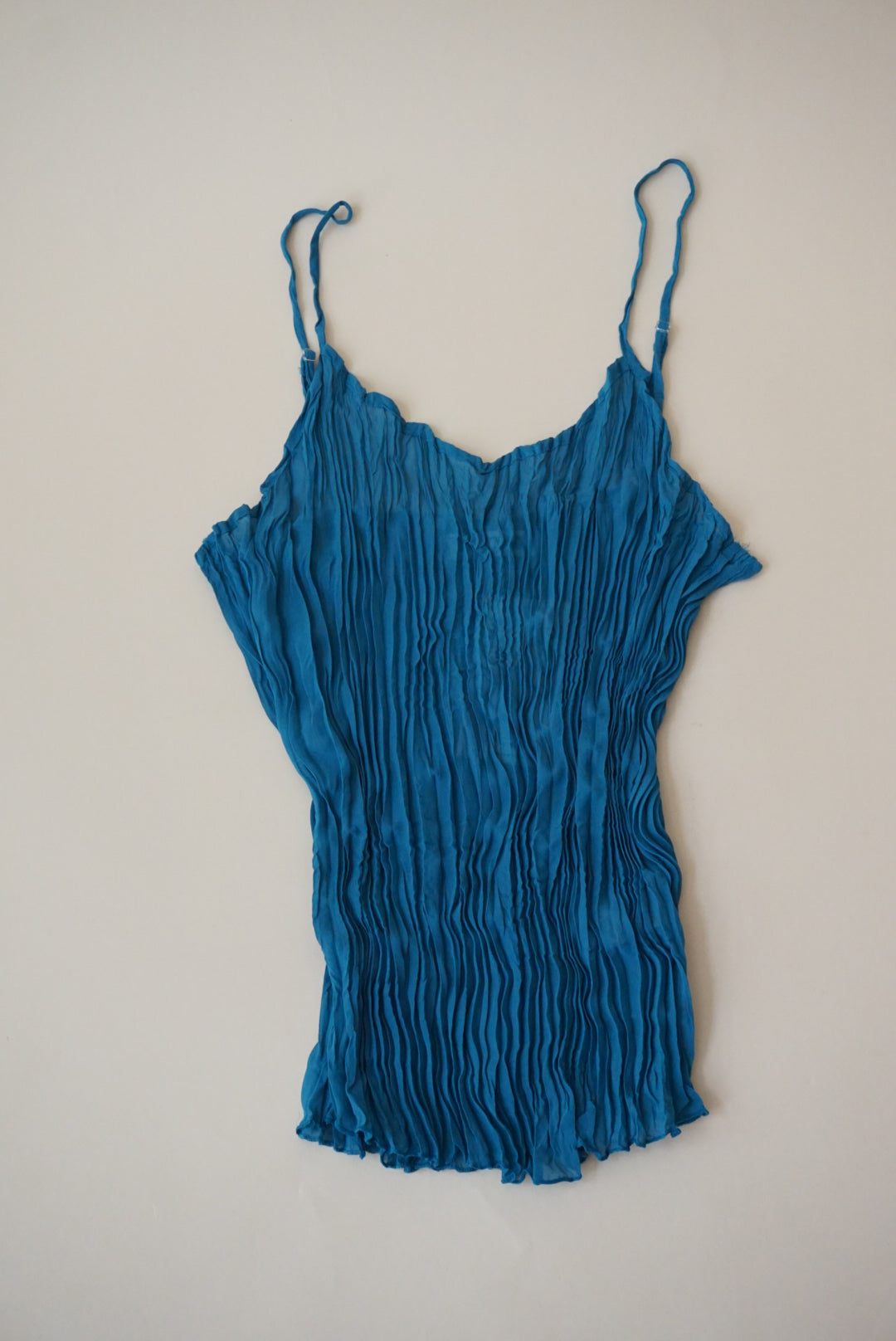 Kaelyn Max Plisse Blue Sheer Y2K Tank - Size Large